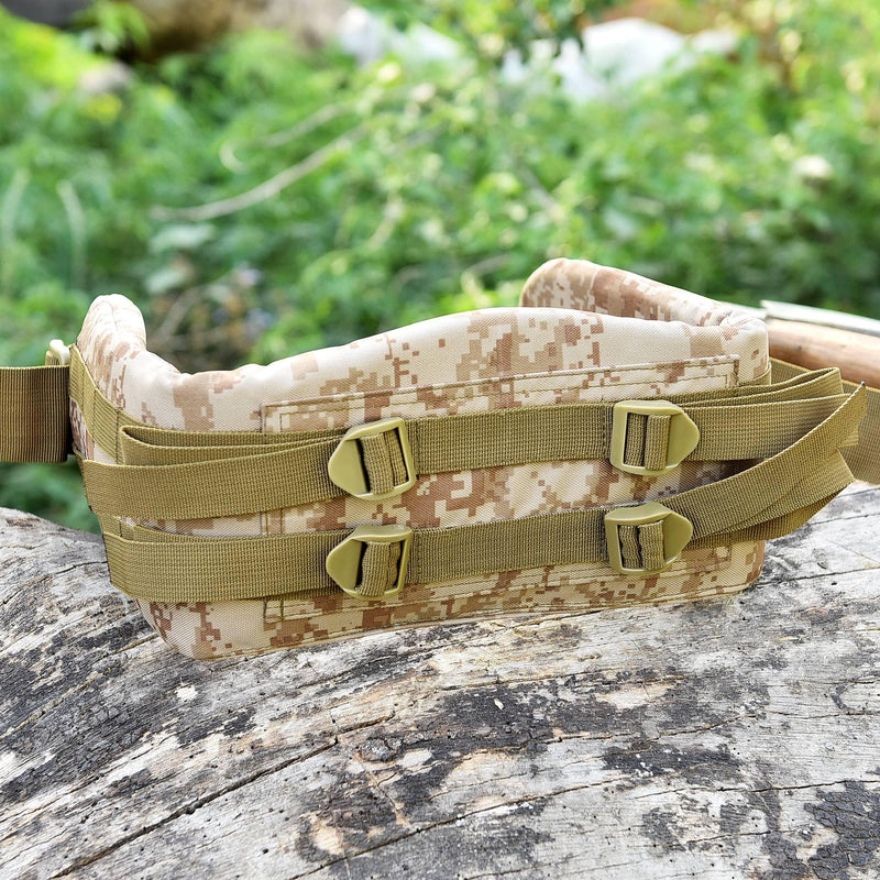 ALICE FIBLE Miliary USMC Belt Double Strap Alice Kidney pad Belt - tactical belt - Hip Belt - for framed rucksack LC-2 - Carry 220 Lb's -12MM Padding Camping Hiking