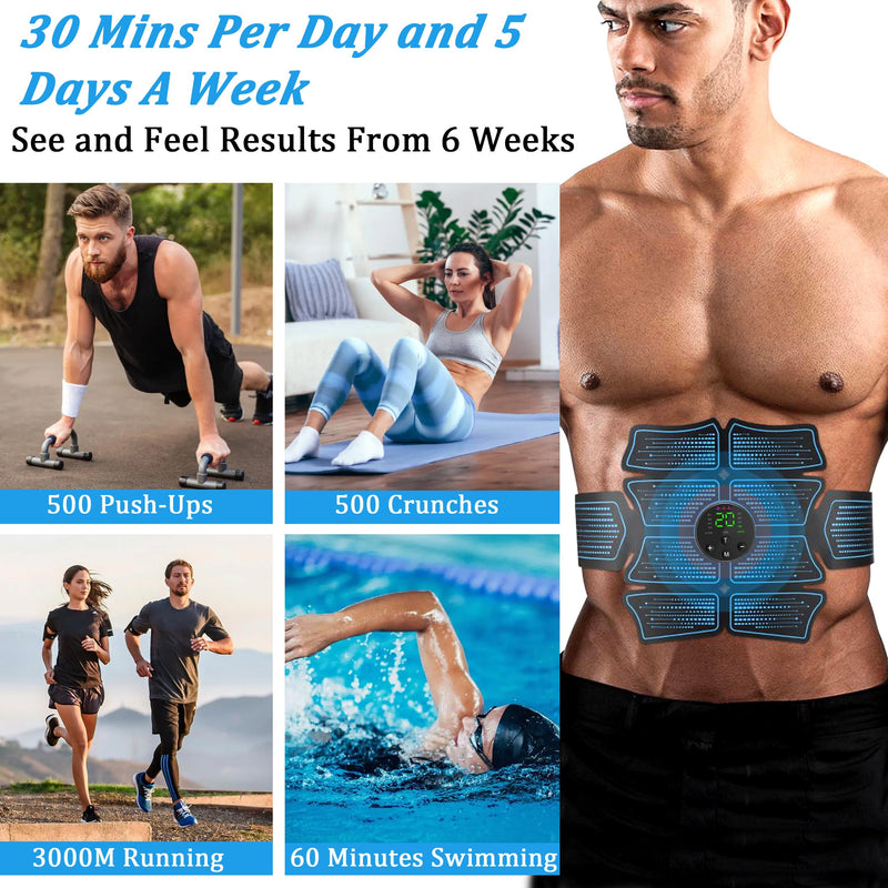 ABS Stimulator Muscle Toner，AB Machine for Abdomen/Arm/Leg，Muscle Stimulator for Muscle Growth, Ab Toning Belt Muscle Stimulator for Men and Women 1 Pack