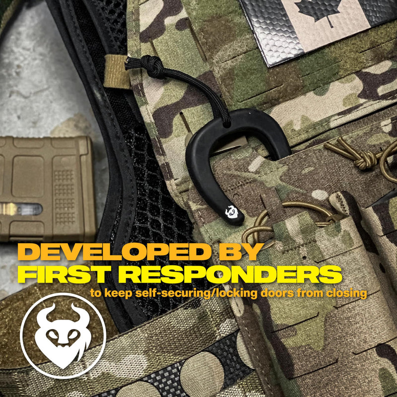 Militaur First Responder Door Stop Black (3 Pack) – Molle Compatible