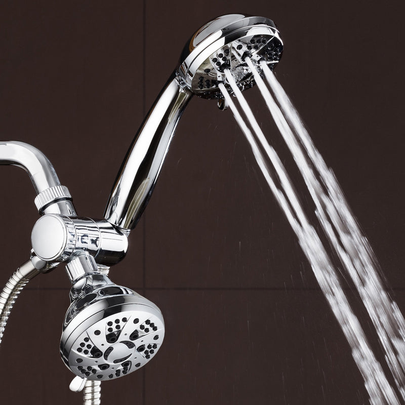 AquaDance Total Chrome High Pressure 3-way 48-setting Rain – Handheld Shower Head Combo – Angle Adjustable, Anti-Clog Jets, Tool-Free Installation - USA Standard Certified – Top U.S. Brand