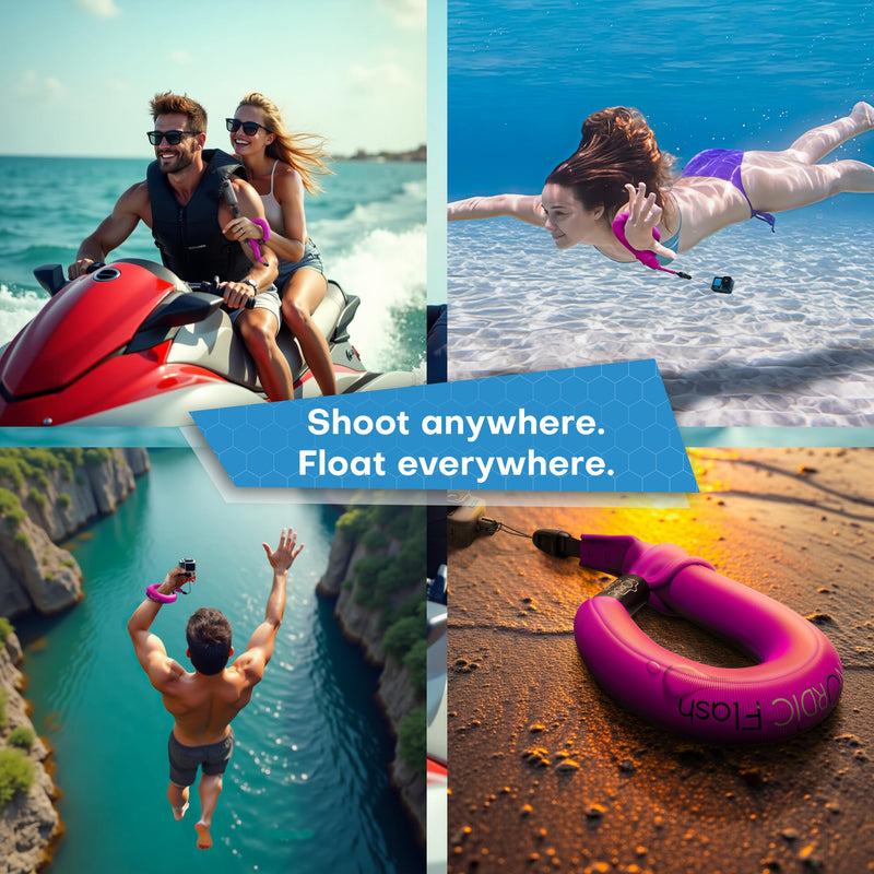 Nordic Flash Floating Camera Wrist Strap – Waterproof Wrist Strap for GoPro, Action Cameras, Waterproof Phone Cases & More Pink Blush 1