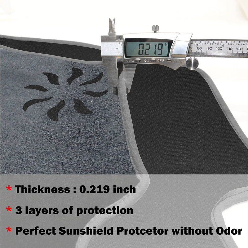 SENSHINE for Toyota Camry Accessories 2007-2011 Dashboard Cover Center Console Cover Dash Mat Carpet Protector Sunshield Cover Custom Fit, All Gray