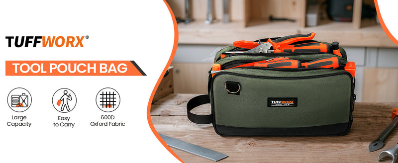 12 Inch Waterproof 600D Small Tool Bag Gray