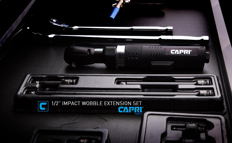 Capri Tools 2283253 1/2-Inch Drive Wobble Impact Extension Bar Set, CrMo, 3-Piece