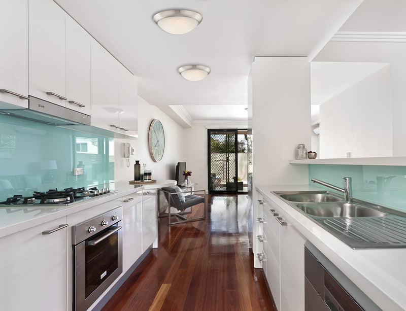 Westinghouse 6308800 11-Inch LED Indoor Flush Mount Ceiling Fixture, Brushed Nickel Finish with White Alabaster Glass, 11" x 11" x 3.46"