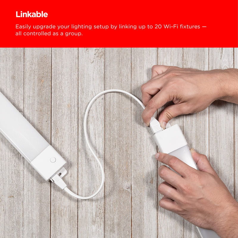 UltraPro 36 inch Plug-in Wi-Fi Under Cabinet Lights, Many White Settings from 2000K-6000K, Full Range Dimmable, Easy to Use Wi-Fi App, Programmable Schedule Under Cabinet Lighting, 65266 Dimmable with Adjustable White