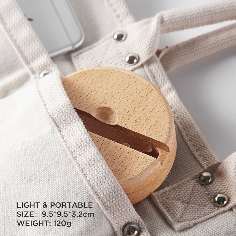 Wooden Phone Dock - Sound Amplifier & Holder, Compatible with Smartphone, Mini Pad - Beech