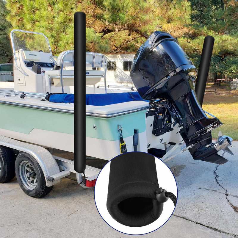 DECOHS 48 Inch Boat Trailer Guide Pole Cover- Neoprene Boat Trailer Guide Protective Cover- Heavy Duty Marine Trailer Guide Poles Cover for Jet Ski Boat Sailboat Trailer (Set of Two)