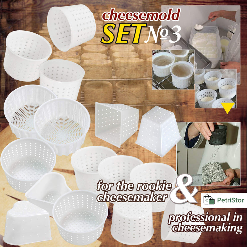 16 Pcs Soft Cheese Making Kit for Beginners - Small Cheese Molds - Cream Cheese Molds for Making Cheese - Molde Para Queso Fresco Casero - Paneer Maker Mold - Cheese Making Supplies №3