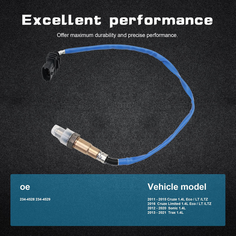 2Pcs Oxygen Sensor Upstream Downstream O2 Sensor Compatible with 2011-2016 Chevy Cruze 2012-2020 Chevy Sonic 2013-2020 Chevy Trax 1.4L L4, 2013-2021 Buick Encore 1.4L L4 Replace 234-4528 234-4529