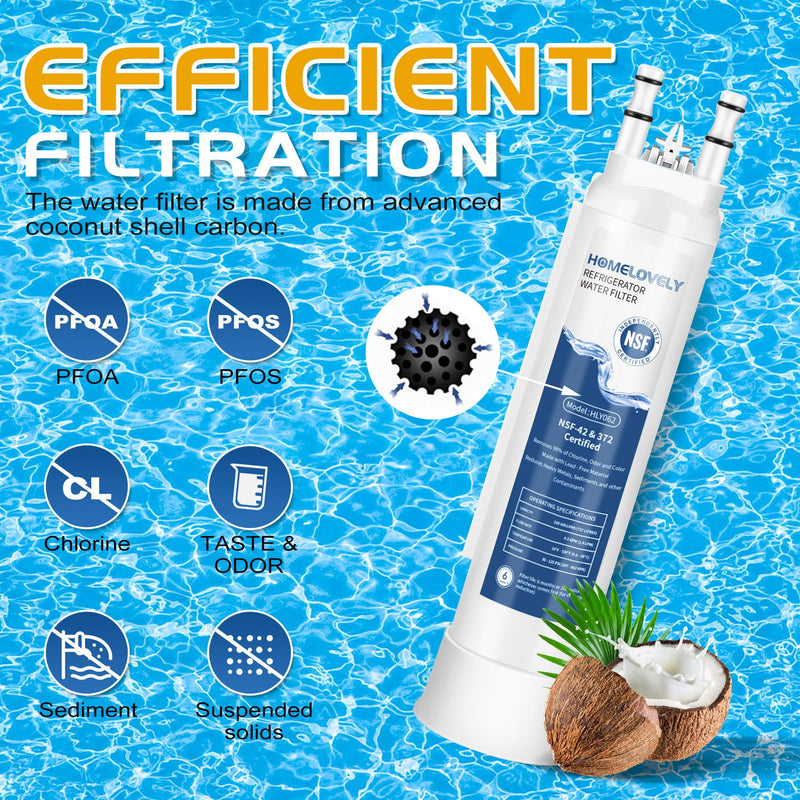 Water Filter Replacement for Frigidaire GRFS2853AF, GRMS2773AF, GRFC2353AF, FRSS2623AS, FRSS26L3AF, FRFS2823AS, GRFS2853AD, SEE25NVDDA, GRSC2352AF, GRFG2353AF, 3 Pack White