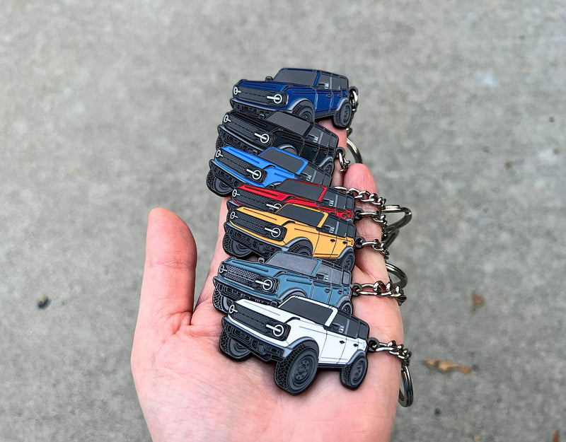 Bronco Keychain Accessories 4 door key chain Fob Cover Cool Mods compatible with Ford Bronco 2022 2023 2024 Area 51