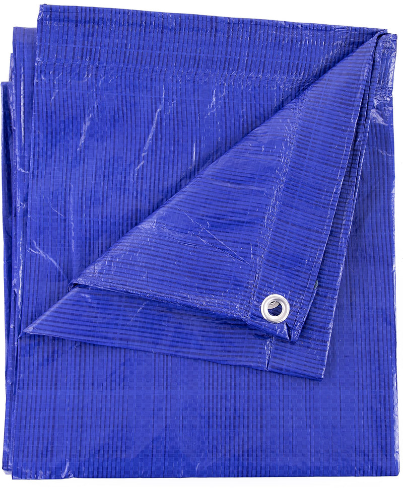 Kotap 10 x 10 Ft. All-Purpose Multi-Use Protection/Coverage 5-mil Poly Tarp, Waterproof, Blue, 1-Pack (TRA-1010) 10 x 10 Ft.