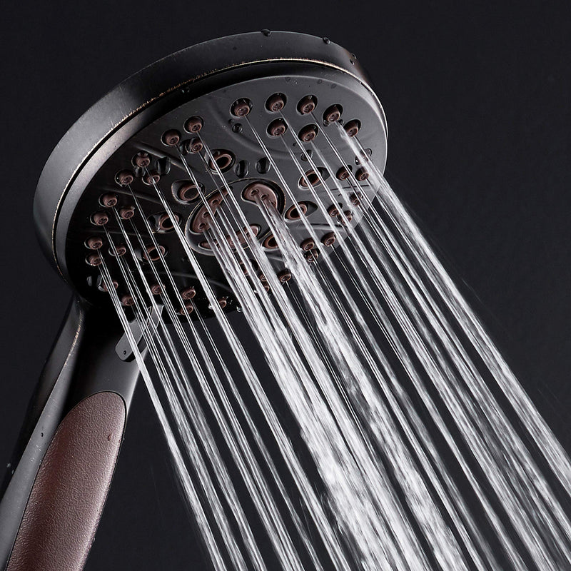 for California - High Pressure 6-setting Luxury Handheld Shower Head, 6 Ft Stainless Steel Hose, Anti Clog Jets, Anti Slip Grip, Top US Brand, Extra Wall Bracket - Brushed Nickel Finish 1.8 Gallons Per Minute Oil Rubbed Bronze