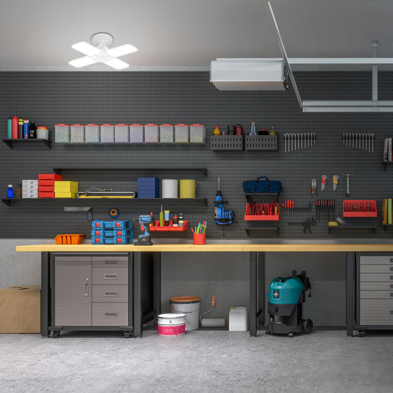 Feit Electric LED Garage Light, Multiple Adjustable Panels, E26 Base, Ideal for Garage, Workshop, Shed, 25,000-Hour Lifetime 3CCT 8000 Lumens