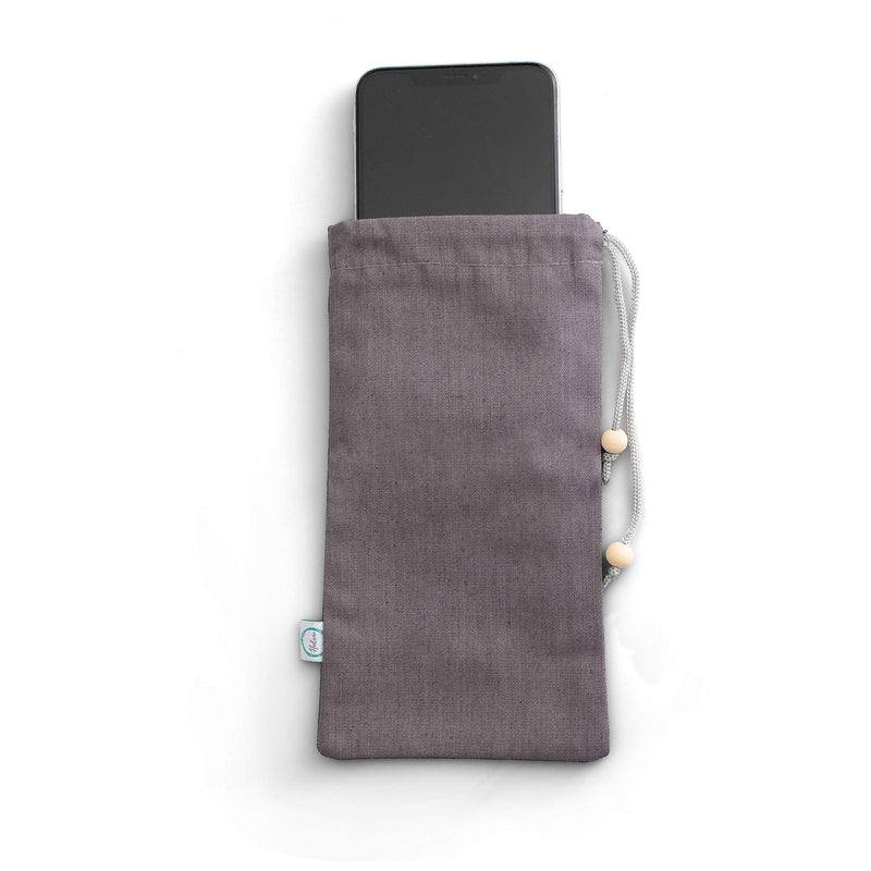 HALSA EMF Protection Phone Sleeve, EMF Blocking Carrying Case, Cell Phone Pouch. High Shielding Efficiency, Fits in Pocket or Purse. Fits Most Phones. 4"x 8" Size. Grey