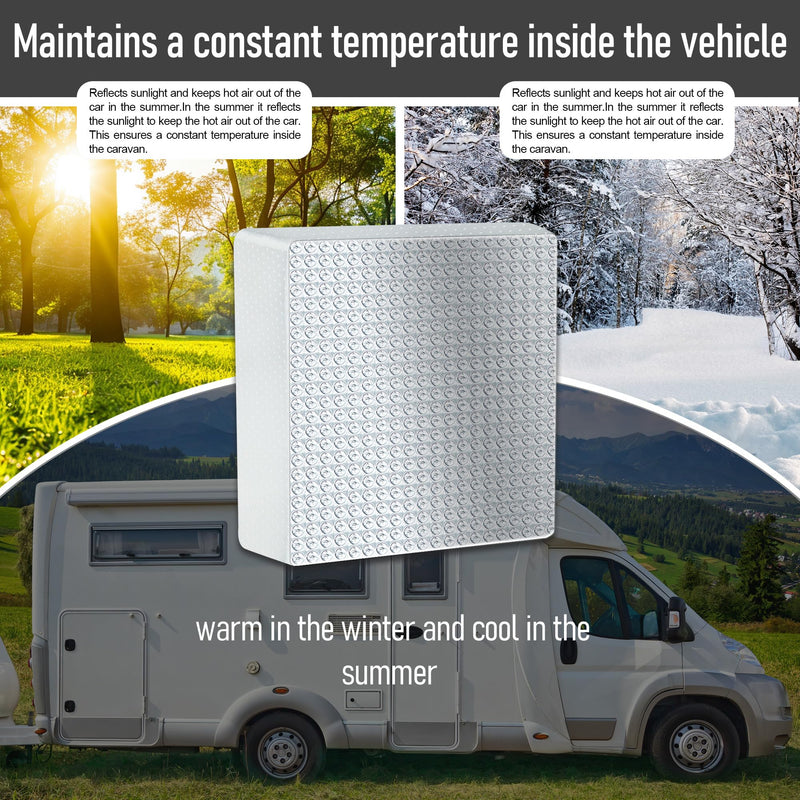 14"x14"x3" Universal RV Vent Insulator, Skylight Shade RV Skylight Cover with Reflective Surface,for Camper Vents for 14 Inch X 14 Inch 1PCS 14"*14"