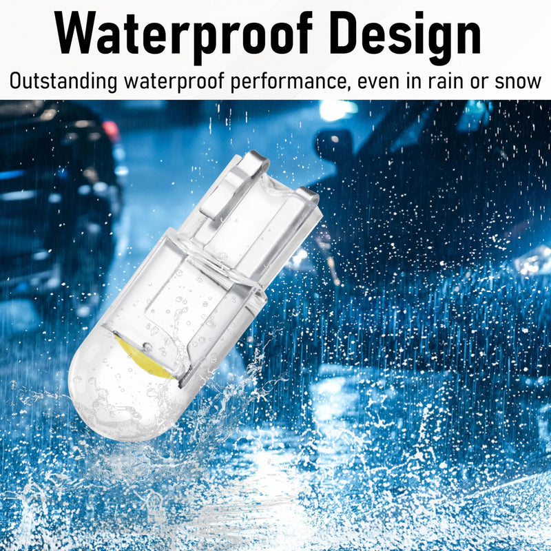 30 PCS Car 194 LED Bulbs, 168 2825 W5W T10 Wedge COB LED Replacement Bulb, 6000K License Plate Light Bulb, Error Free Interior Bulb for Dashboard Light, Dome Lights,License Plate Lights (White) white