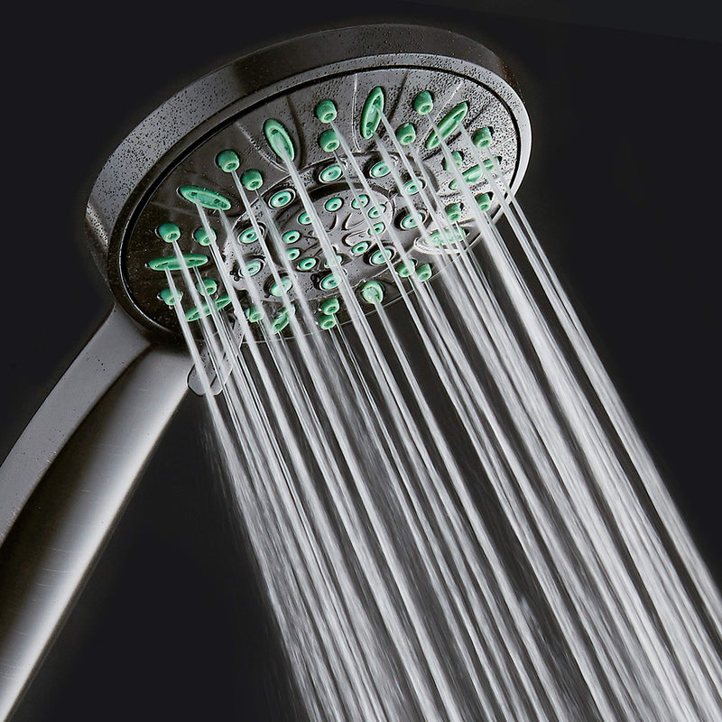 AquaDance Antimicrobial/Anti-Clog High-Pressure 6-setting Hand Shower, Microban Nozzle Protection from Growth of Mold, Mildew & Bacteria for Stronger Shower! Oil-Rubbed Bronze Finish/Coral Green Jets Oil-Rubbed Bronze / Coral Green Jets