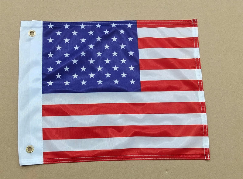 2PCS American Flags for Whip Lights or Antenna Flag Poles, Whip Light American Flags for UTV ATV Can-Am Polaris RZR SXS (16.3" x 12") 2 American flags Whip Light Flags