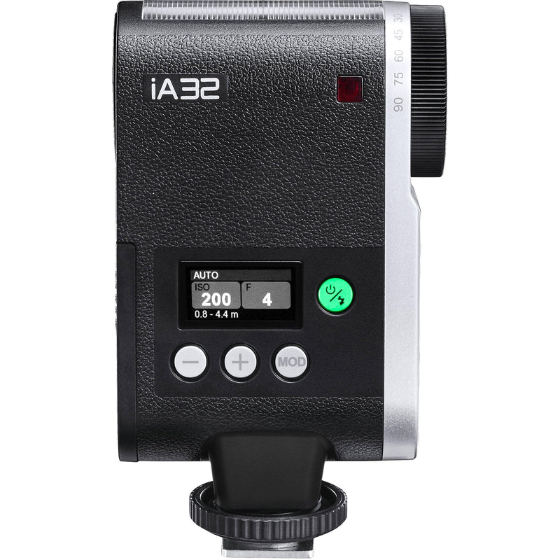 Godox Flash iA32 Mini Flash, Compact Auto Flash with Automatic Exposure, Lightweight Portable Camera Flash for Beginners, Hobbyists, Content Creators, Travel and Everyday Photography