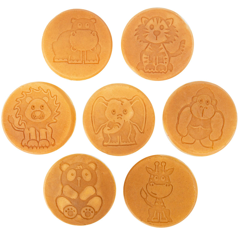 Animal Mini Pancake Pan- Make 7 Unique Flapjack Zoo Breakfast Friends | Includes Elephant, Giraffe, Lion, Tiger, Panda Gorilla & Hippo- Nonstick Pan Cake Maker Griddle for Morning Fun, Easy Cleanup
