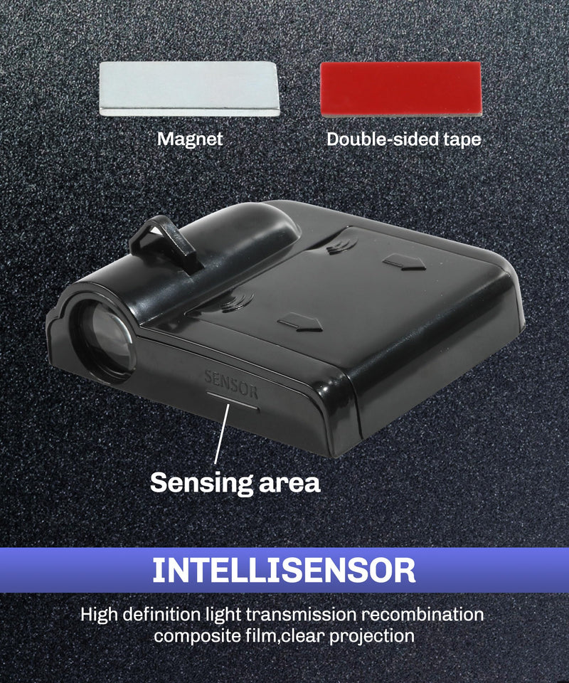 2Pcs Car Door Lights,Door Lights Logo Projector,Car Accessories HD Car Welcome Light,Door Sill Lights Wireless LED Door Paste Courtesy Light,Car Door Lights Logo (Red American Flag) Red American Flag