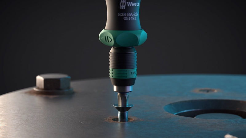WERA - 05051492001-838 RA S Bitholding Screwdriver with Ratchet functionality, 1/4", 1/4" x 102 mm Classic