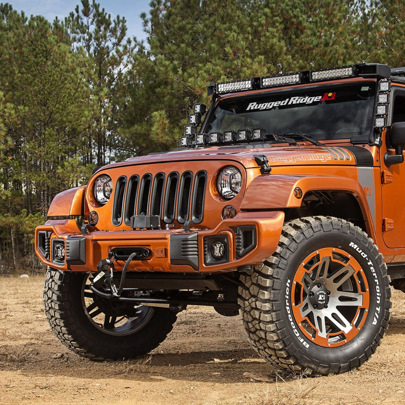 Rugged Ridge | Elite Euro Guard Kit, Turn/Side/Fog Light | 11231.30 | Fits 2007-2018 Jeep Wrangler JK/JKU