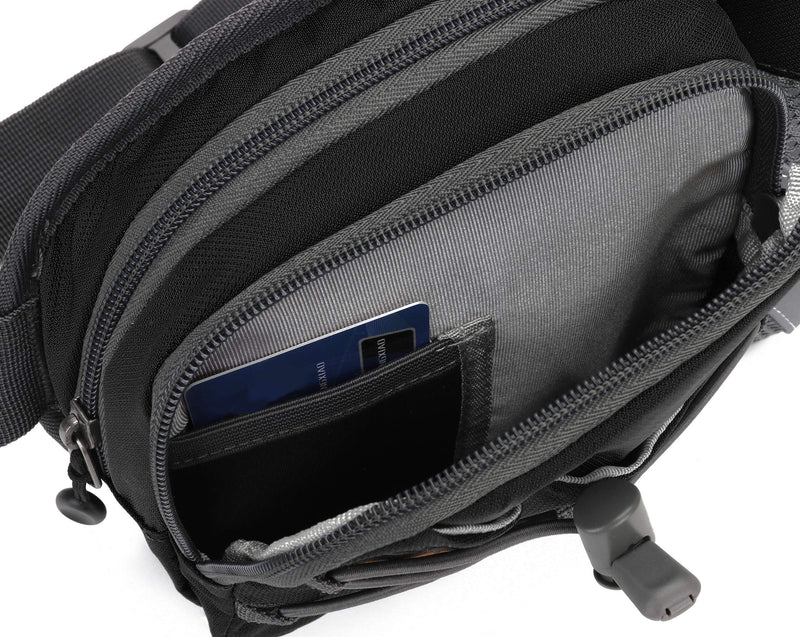 Waist Pack with Water Bottle Holder for Running Walking Hiking Fanny Pack Hydration Belt Black