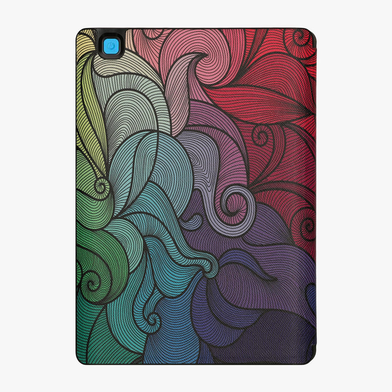 kwmobile Case for Kobo Aura ONE - Ultra Slim Fit Premium PU Leather Cover with Stand - Dark Pink/Blue/Green Multicolor 08-04-07