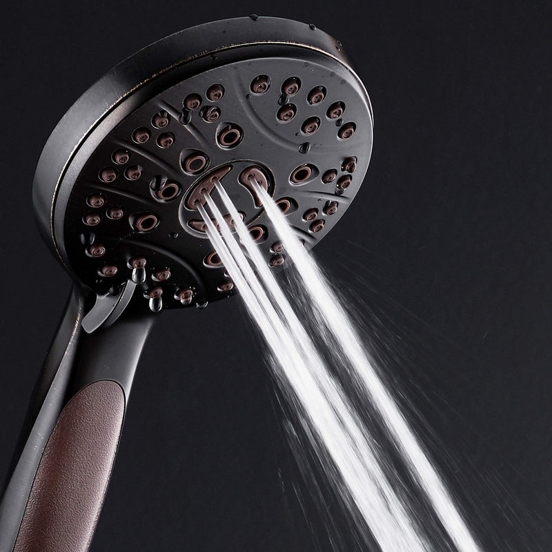 for California - High Pressure 6-setting Luxury Handheld Shower Head, 6 Ft Stainless Steel Hose, Anti Clog Jets, Anti Slip Grip, Top US Brand, Extra Wall Bracket - Brushed Nickel Finish 1.8 Gallons Per Minute Oil Rubbed Bronze