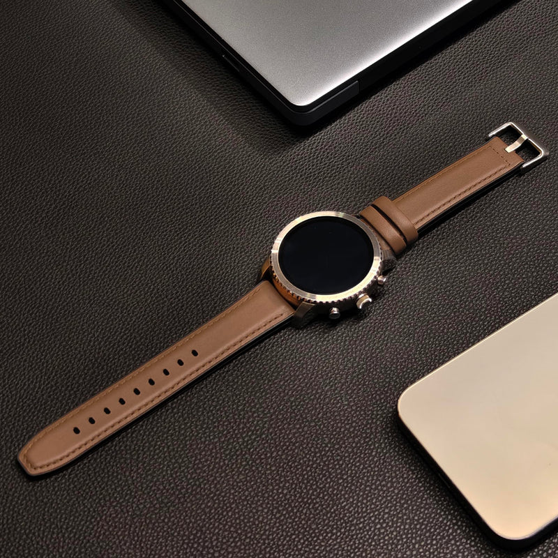 Compatible for Gard Pro Ultra 3 Bands, Leather Silicone Breathable Replacement Smartwatch Strap Wristband Compatible for Gard Pro Ultra 3, ULTRA 2+, HEALTH 3 48mm, 41mm, HEALTH 2+, 2 Smart Watch Brown 22mm size band