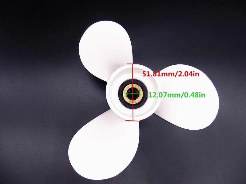 SouthMarine Aluminum Alloy Propeller 7 1/2x8-BA for Yamaha 4hp 5hp 6hp 4A 4M 5M 5C F4 F6L F6S F5A F6C Outboard Motors 6E0-45941-01-00 7.5x8