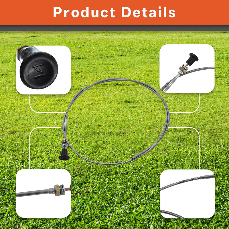 labwork 237 Mower Rotary Universal Push Pull Choke Cable 63" Inner 60" Conduit (2-3/4" Travel)
