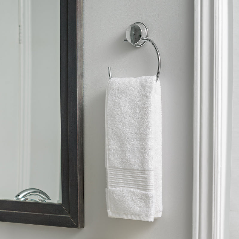 Better Living Kroma Stick 'N Lock+ Toilet Paper/Towel Holder, Multi-Purpose Wall Mounted Toilet Paper Holder, Wall Mounted Towel Holder for Flat, Finished Surfaces, Waterproof Tape, No Drill, Chrome No Size Toilet Paper/Hand Towel Holder