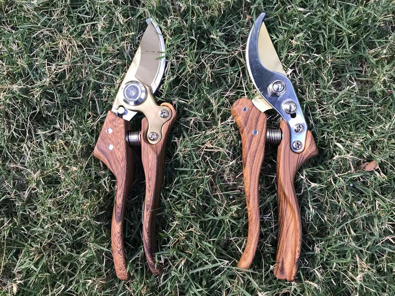 Garden Shears, Japanese Floral branch cutters, Snips for Gardening, Flower scissors Florist clippers, Hand Held Pruners for Gardening Heavy Duty, Pruning shears for garden (Wood grain) Wood-like grain