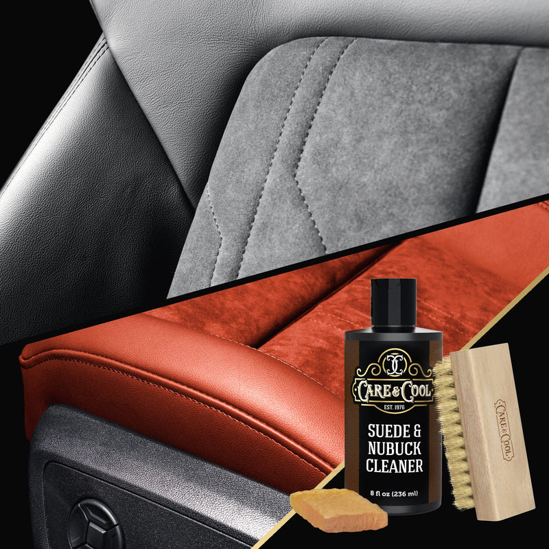 Care & Cool Suede and Nubuck Cleaner Kit (8 oz) Restores Color & Vibrancy to Shoes Clothes, and Furniture (Essential Kit)