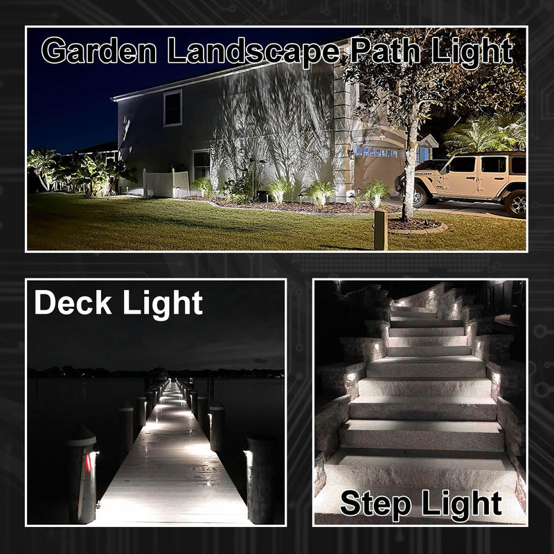 15W 20W T5 T10 Wedge Base LED Light Bulb 300lm AC/DC 12V-24V Daylight White 6000K 3W 194 921 T10 LED Bulb for Automotive Car RV Camper Trailer Landscape Driveway Malibu Lawn Lighting, 8 Pack 6000k Daylight White 8 Count (Pack of 1)