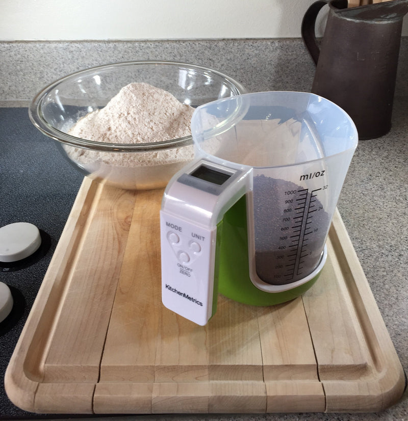 Digital Kitchen Food Scale and Measuring Cup Green