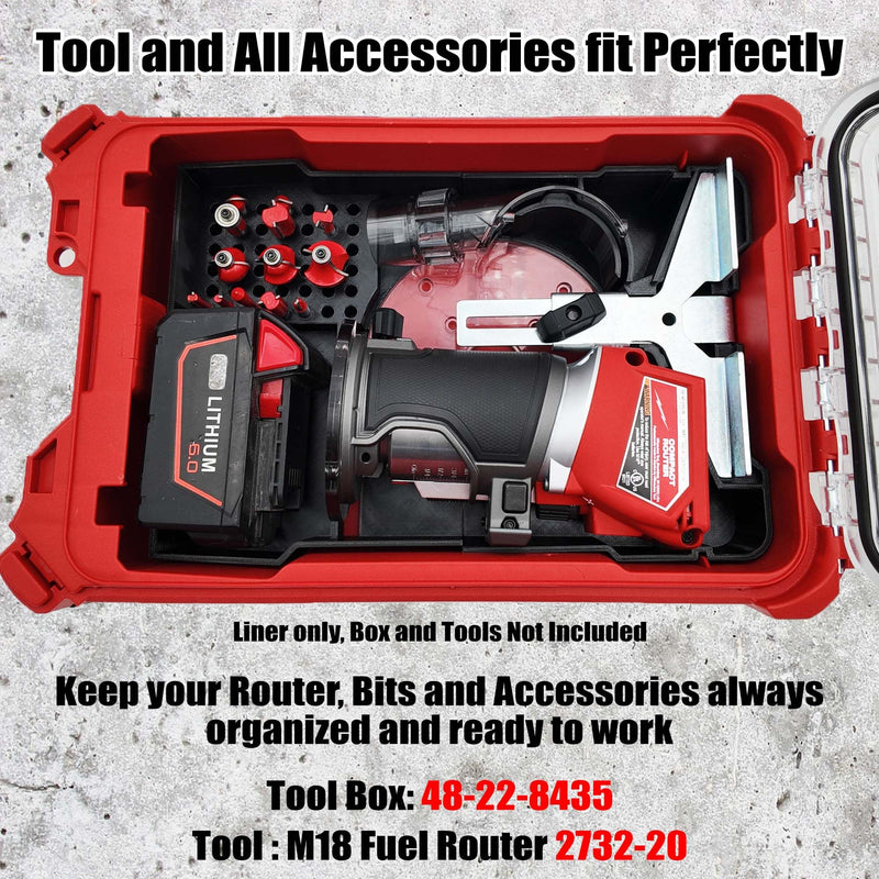 Liner for M18 Router Organizer for Milwaukee Packout Compact Organizer Tool Box