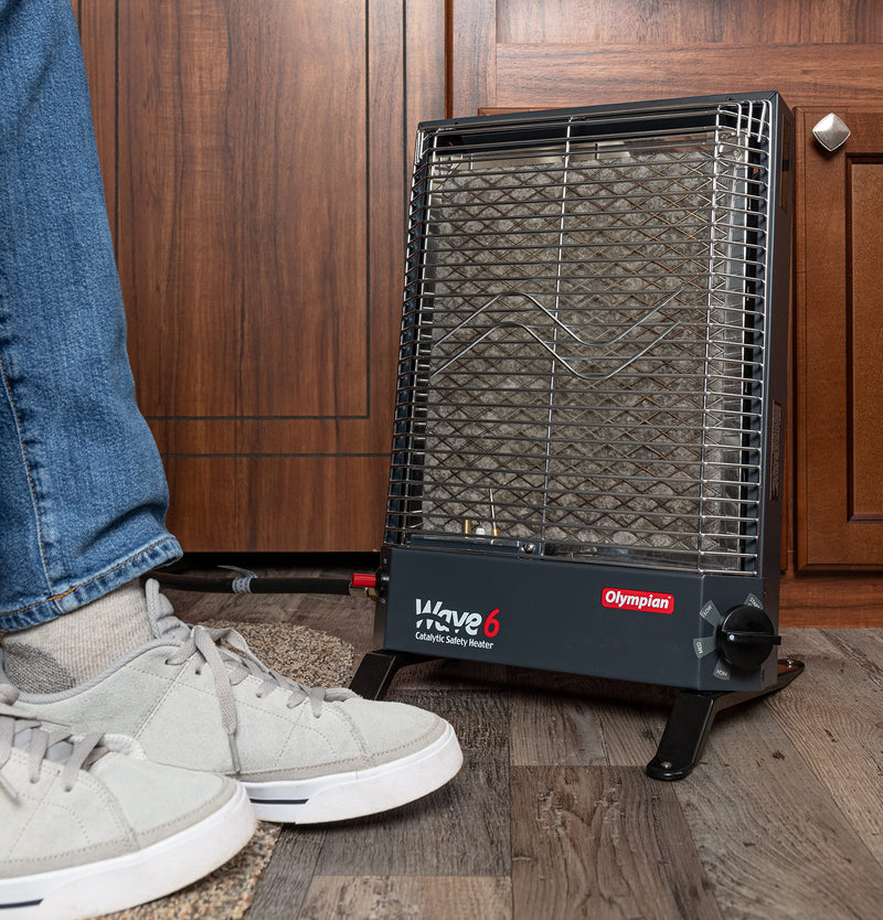 Camco Olympian Wave Heater Leg Stands - Converts Your Olympian Wave Heater into a Portable Style Heater , Fits All Olympian Wave Heaters: Wave 3, Wave 6, Wave 8 - 2 Pack (57701)