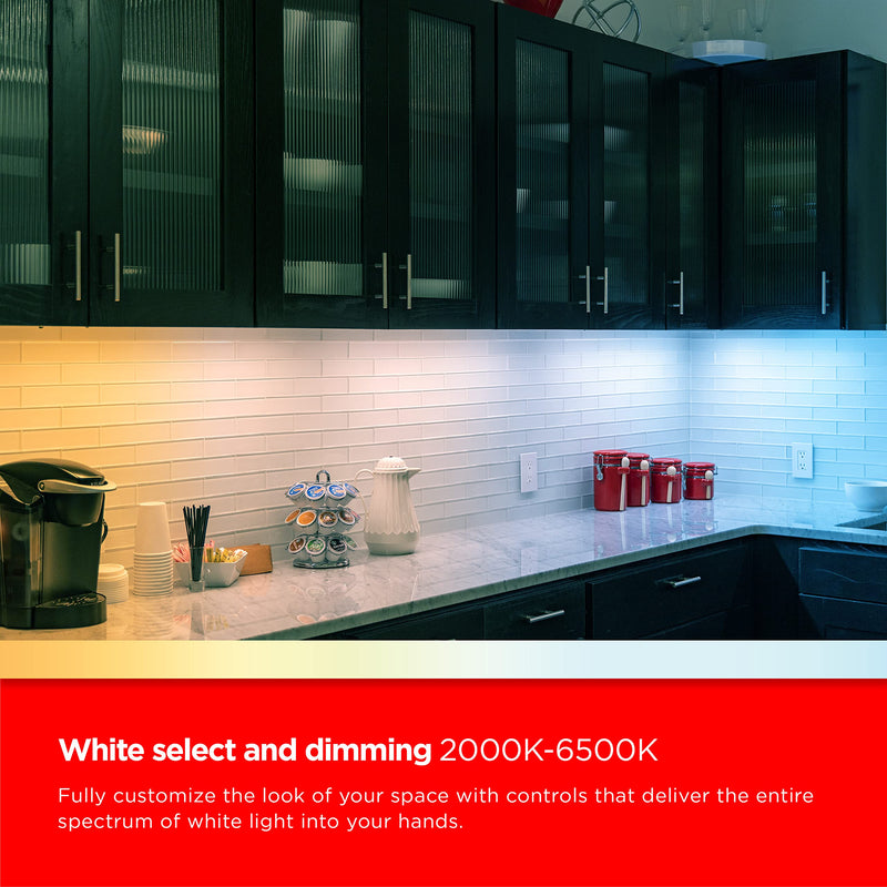 UltraPro 36 inch Plug-in Wi-Fi Under Cabinet Lights, Many White Settings from 2000K-6000K, Full Range Dimmable, Easy to Use Wi-Fi App, Programmable Schedule Under Cabinet Lighting, 65266 Dimmable with Adjustable White