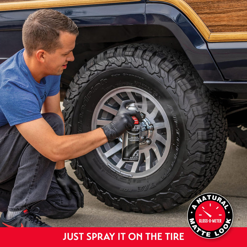 Griot's Garage Black Satin Tire Coating, Provides a Low-Gloss, Satin Finish, Non-Greasy, Long-Lasting, Quick-Drying, Easy-to- Use, No Mess, 10951, 15oz