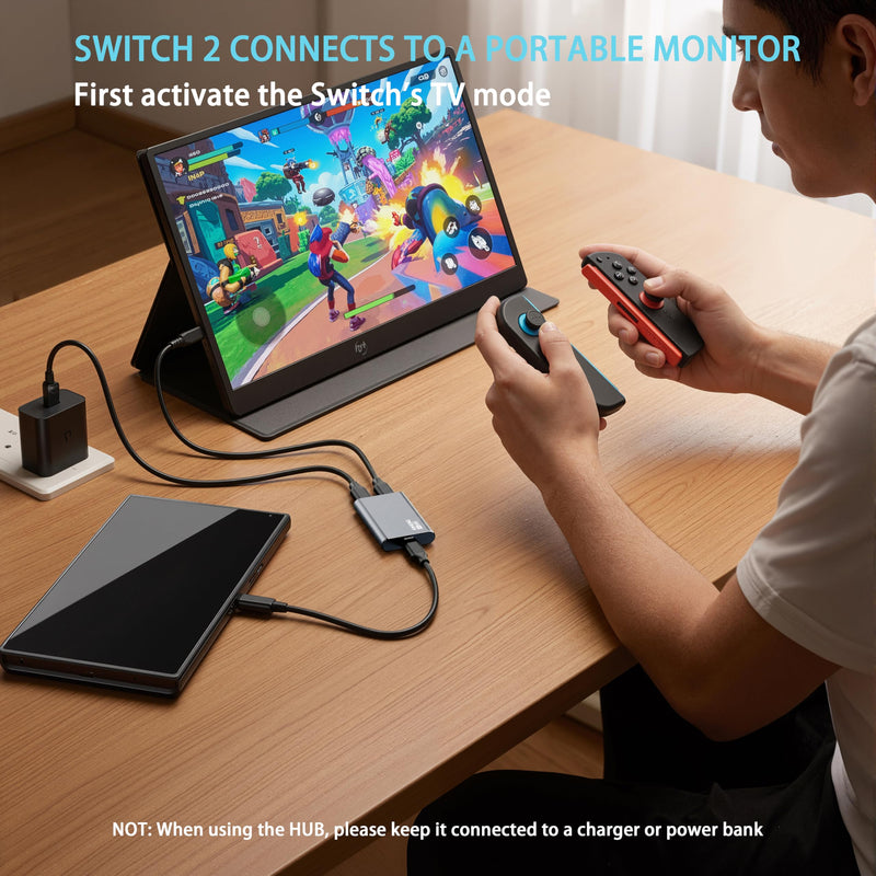 USB-C AR Glasses Adapter, 8K 30Hz/4K 144Hz, Power & Charge Sync | Compatible Xreal/Viture/RayNeo/Rokid AR Glasses,Steam Deck,ROG Ally,Switch 2,DJI RC 2,iPhone 15-17,Android,No Signal Lag