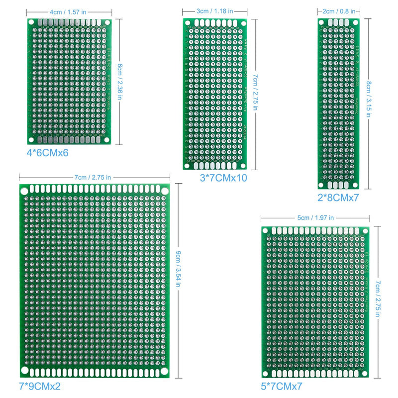 ELEGOO Nano Board CH 340/ATmega+328P & ELEGOO 32 Pcs Double Sided PCB Board Prototype Kit