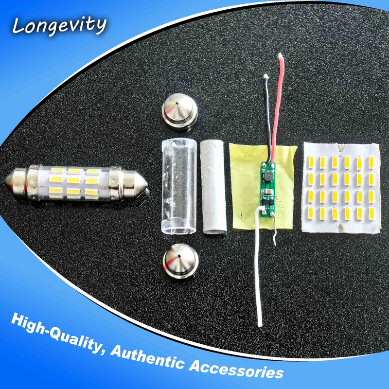 41mm/1.6" 214-2 RV Refrigerator Light Bulb DC 12V Super White Replacement LED Festoon Bulbs for Trailer Camper Motorhome Concession Stands Food Trucks RV Fridge Refrigerator Interior Light Bulb,2 Pack 6000K Daylight White