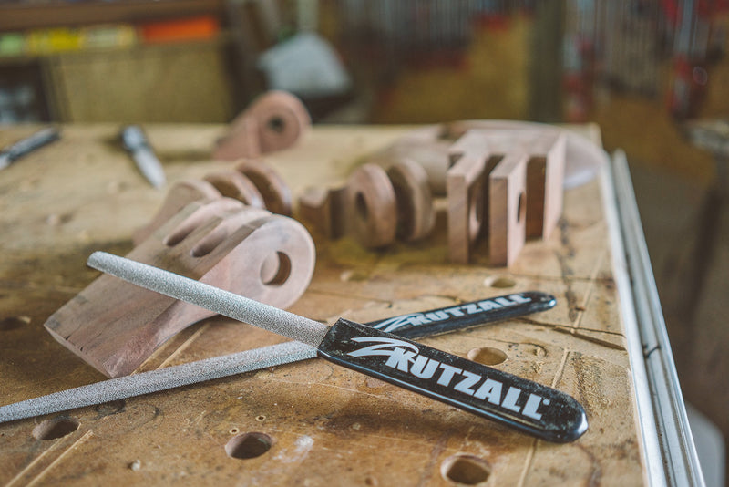 Kutzall Original 6" Half-Round Hand Rasp - Coarse, Wood Rasp/File for Woodworking & Shaping, W/Ergonomic Soft Grip Handle, Abrasive Tungsten Carbide Coating - 11" (279.4mm) Overall Length - HR6330 Half-Round - Coarse 6" (152.4mm) Length