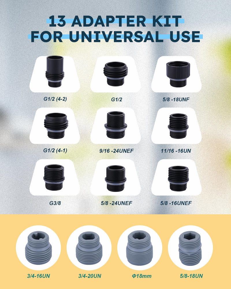 Stainless Steel Kitchen Faucet Head: ARCORA 3-Function Kitchen Faucet Head Replacement with 13 Adapters - Brushed Nickel Pull Down Spray Head Compatible with Moen, Delta, American Standard Faucets Stainless Steel