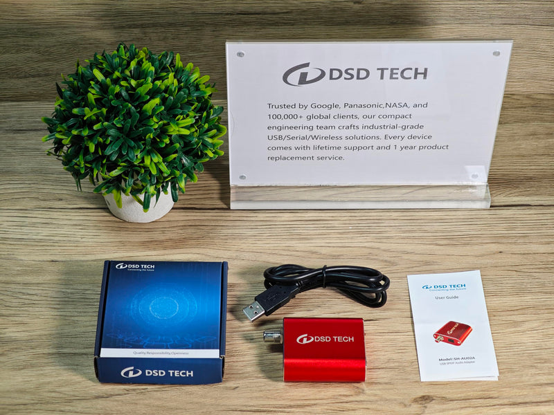 DSD TECH SH-AU02A USB to TOSLINK Coaxial SPDIF Audio Adapter Support 96K 24Bit